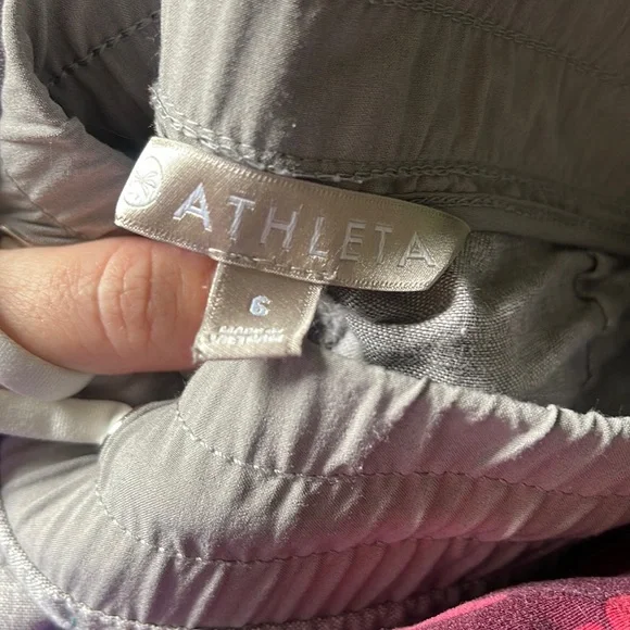 Athleta Cabo Linen Joggers Gray 6 - Picture 5 of 5